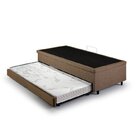 Bicama Com Baú Viúva Reforçado 120x203cm Em Linho B&g Marrom