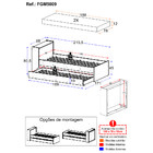 Bicama Com Colchão Incluso E Baú Embutido Multimóveis Fg5009