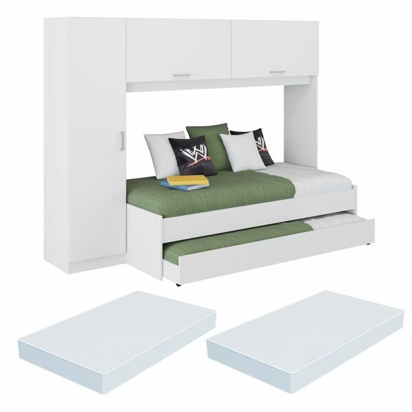 Bicama Com Colchão Incluso E Guarda Roupa Multimóveis Fg1909