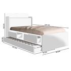 Bicama Com Gavetas E Colchão Branca Tamires Cambel