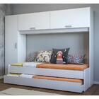 Bicama Com Guarda-roupa Para Colchão 88 X 188 Cm Multimóveis