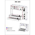 Bicama Com Guarda-roupa Para Colchão 88 X 188 Cm Multimóveis