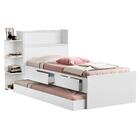 Bicama Com Prateleira E Baú Solteiro Roma Branco