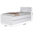 Bicama Compacta Solteiro Mdf Para Espaços Pequenos