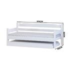 Bicama De Madeira Com Auxiliar E 2 Colchões Branco Nemargi