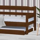 Bicama De Madeira Com Auxiliar E 2 Colchões Castanho Nemargi