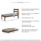 Bicama De Madeira Maciça Para Colchão 78/88x188cm Multimóveis