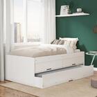 Bicama De Solteiro 2 Gavetas Branco Bari Gabrielli