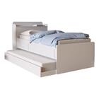 Bicama De Solteiro Com Bau E 2 Gavetas Mdf Onix Shop Jm Branco