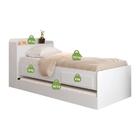 Bicama De Solteiro Com Bau E 2 Gavetas Mdf Onix Shop Jm Branco