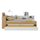 Bicama De Solteiro Com Colchão Incluso Baú Embutido E Pratele