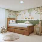 Bicama Infantil 2 Gavetas Athenas Kids Amêndoa Clean/off White