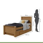 Bicama Infantil 2 Gavetas Athenas Kids Amêndoa Clean/off White