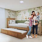 Bicama Infantil 2 Gavetas Athenas Kids Amêndoa Clean/off White