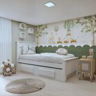 Bicama Infantil 2 Gavetas Athenas Kids Branco