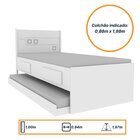 Bicama Infantil 2 Gavetas Mec Tcil Móveis Neve/neve