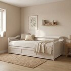 Bicama Infantil Com Cama Auxiliar E Rodízio Madeira Maciça Lo