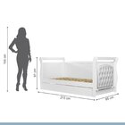 Bicama Infantil Com Capitonê Allegra 100% Mdf Courino Branco/