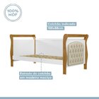 Bicama Infantil Com Capitonê Allegra 100% Mdf Suede Cru / Bra