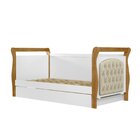 Bicama Infantil Com Capitonê Allegra 100% Mdf Suede Cru / Bra