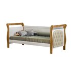 Bicama Infantil Com Capitonê Allegra 100% Mdf Suede Cru / Bra