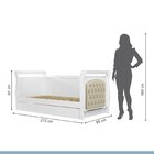 Bicama Infantil Com Capitonê Allegra 100% Mdf Suede Cru / Bra