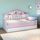 Bicama Infantil Com Casa De Boneca Quarto Anna P04 Branco Ros