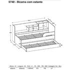 Bicama Infantil Com Estante Branco Multimóveis