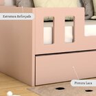 Bicama Infantil Com Estrado Fixo Play Rosa