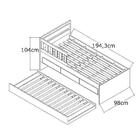 Bicama Infantil Com Grade 3 Gavetas Faces F04 Branco