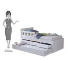 Bicama Infantil Com Grade 3 Gavetas Faces F04 Branco