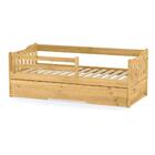 Bicama Infantil Com Grade De Proteção Madeira Maciça Mel Mobi