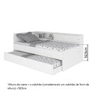 Bicama Infantil Com Modulo Lateral  Branco