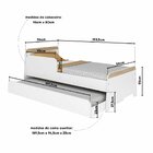 Bicama Infantil Com Protecao Lateral Lorenza  Branco/aveiro