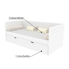 Bicama Infantil Dora Estilo Sofá - Branco