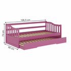 Bicama Infantil Em Madeira Maciça/mdf American Rosa
