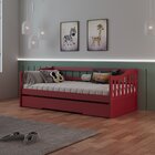 Bicama Infantil Em Madeira Maciça/mdf American Vermelho