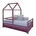 Bicama Infantil Evolutiva Meia Casinha  Roxo/raiz De Roseira