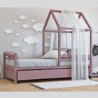 Bicama Infantil Evolutiva Meia Casinha  Roxo/raiz De Roseira