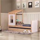 Bicama Infantil Garden Com Telhado Pergolado E Grade De Prote