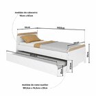 Bicama Infantil Lorenza  Branco/aveiro