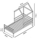 Bicama Infantil Meia Casinha Ludika Mobília Escrita Antiga