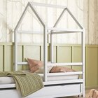 Bicama Infantil Meia Casinha Ludika Mobília Prata Fina