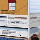 Bicama Infantil Prime Com Grade De Proteção E Telhado Azul/am