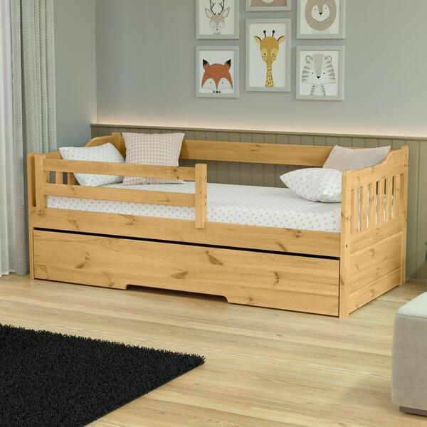 Bicama Infantil Prime Com Grade De Proteção Madeira Maciça Me