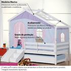 Bicama Infantil Prime Com Telhado V, Tenda Tijolinho Azul E K