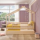 Bicama Infantil Prime House Com Telhado V Casatema Madeiraori