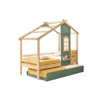 Bicama Infantil Prime House Telhado V E Janela Casatema Verde