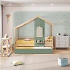 Bicama Infantil Prime House Telhado V E Janela Casatema Verde