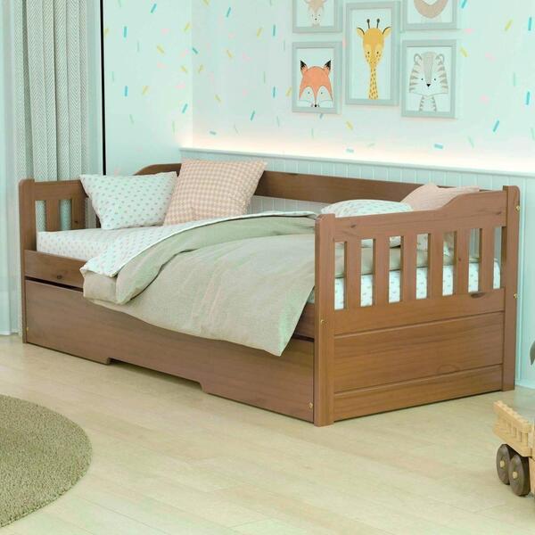 Bicama Infantil Prime Madeira Maciça Castanho Claro Housin